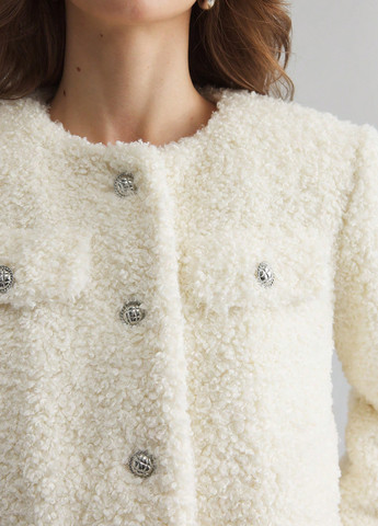 Молочна демісезонна куртка куртка-піджак SHEIN