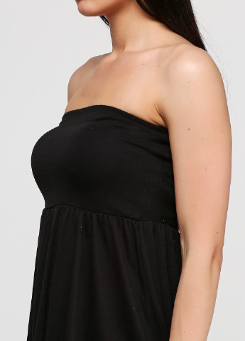 Черное кэжуал платье с открытыми плечами Esmara однотонное