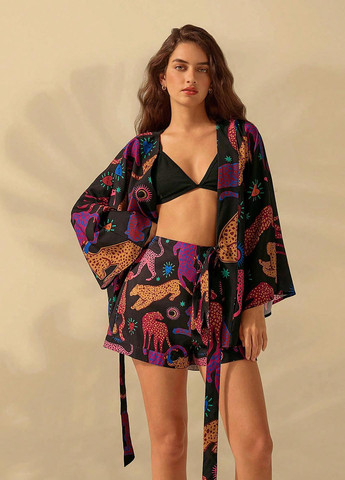 Цветной женский жакет SHEIN с рисунком - летний