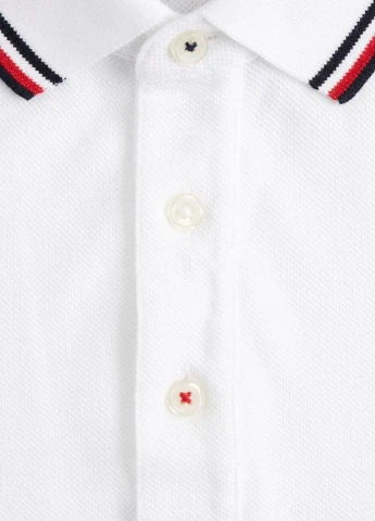 Белая футболка-поло для мужчин Tommy Hilfiger с логотипом