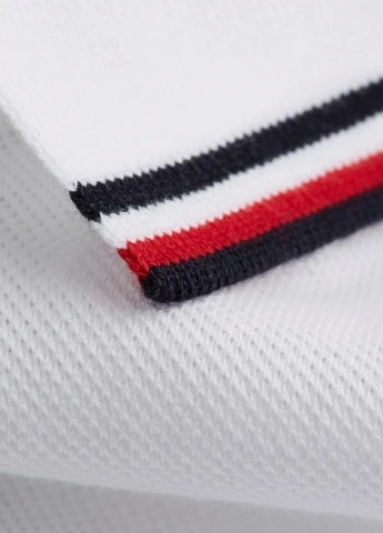 Белая футболка-поло для мужчин Tommy Hilfiger с логотипом
