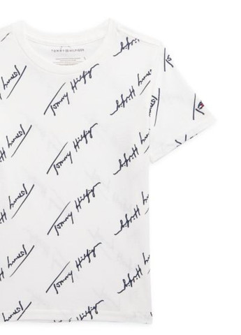 Белая летняя футболка Tommy Hilfiger