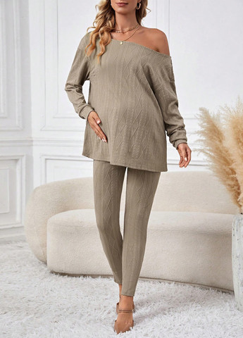 Костюм для вагітних (лонгслів, легінси) SHEIN (330764032)