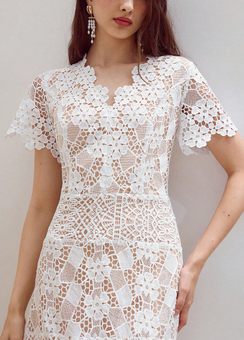 Белое кэжуал платье а-силуэт SHEIN однотонное