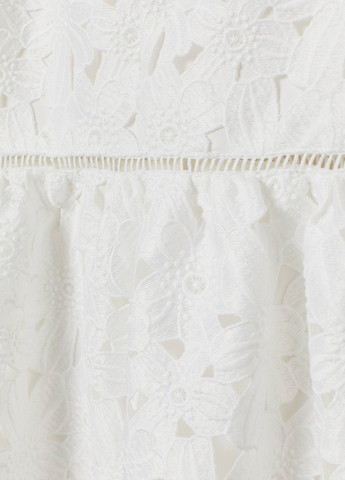 Белое кэжуал платье H&M однотонное