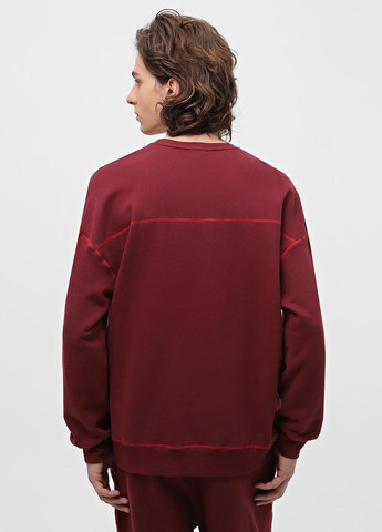 Бордовый свитшот Calvin Klein Underwear однотонный вышивка (328399708)