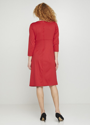 Красное кэжуал платье на запах Mark однотонное