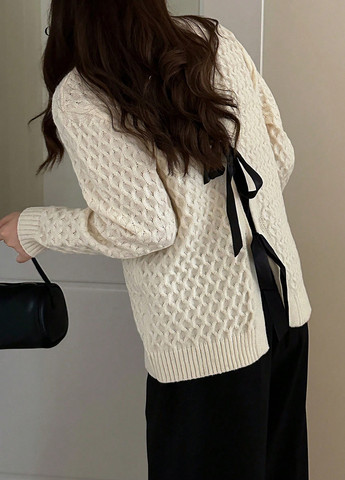 Молочный демисезонный джемпер джемпер SHEIN