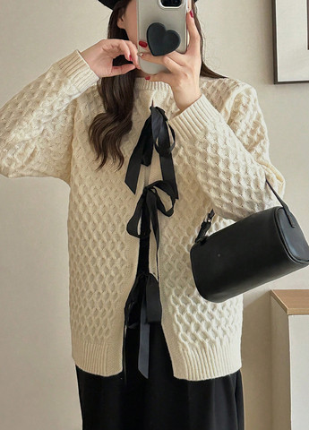 Молочный демисезонный джемпер джемпер SHEIN