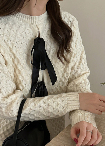 Молочный демисезонный джемпер джемпер SHEIN