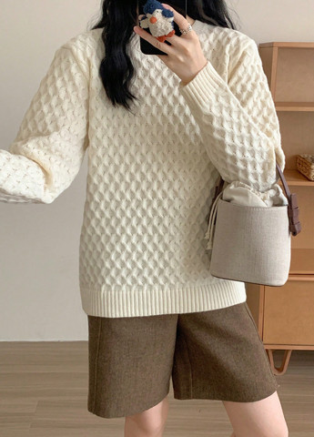 Молочный демисезонный джемпер джемпер SHEIN