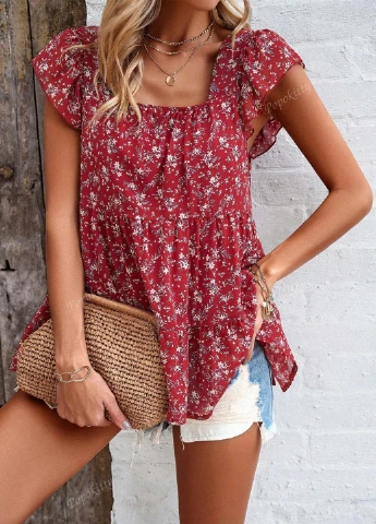 Красная блуза SHEIN