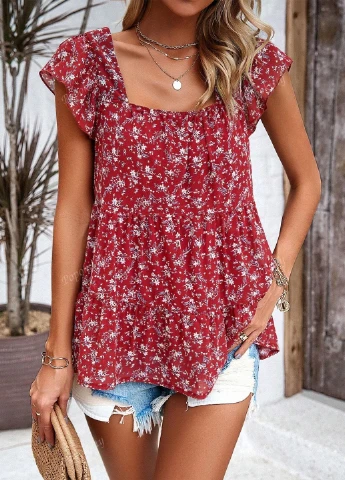 Красная блуза SHEIN