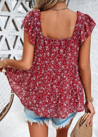 Красная блуза SHEIN