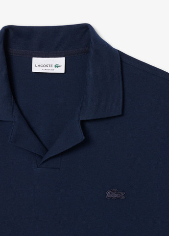 Темно-синяя футболка-поло для мужчин Lacoste однотонная