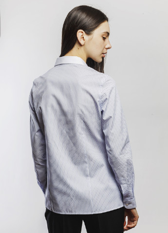 Белая кэжуал рубашка с геометрическим узором Franttini