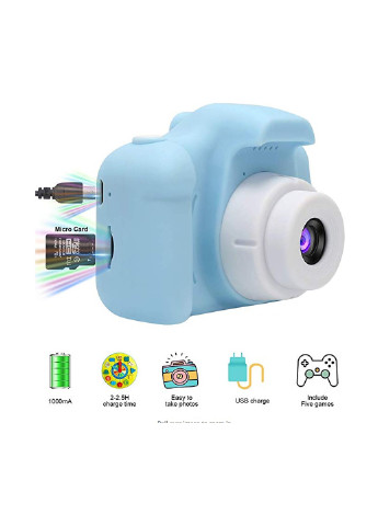 Цифровий дитячий фотоапарат KVR-001 блакитний XoKo kvr-001 голубой (140993757)