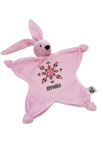 Игрушка-обнимашка комфортер Зайчик розовый HeyBaby розовая