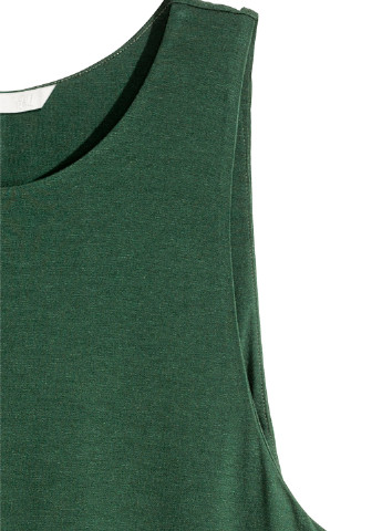 Зеленое кэжуал платье клеш H&M однотонное