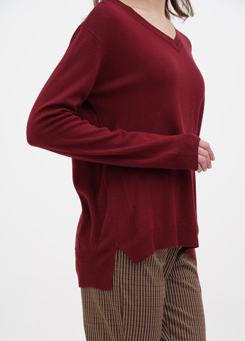 Бордовый демисезонный пуловер пуловер Terranova