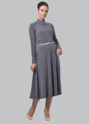 Сіра кежуал сукня, сукня кльош, сукня-водолазка Alika Kruss меланжева