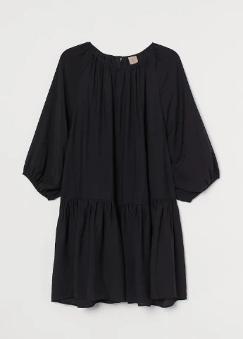 Черное кэжуал платье H&M однотонное