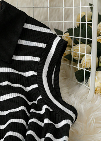 Чорно-білий кежуал сукня SHEIN в смужку