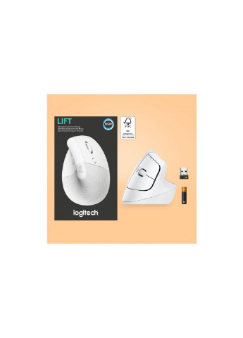 Мышка Lift Vertical Ergonomic Wireless/Bluetooth White (910-006475) Logitech (253547589)