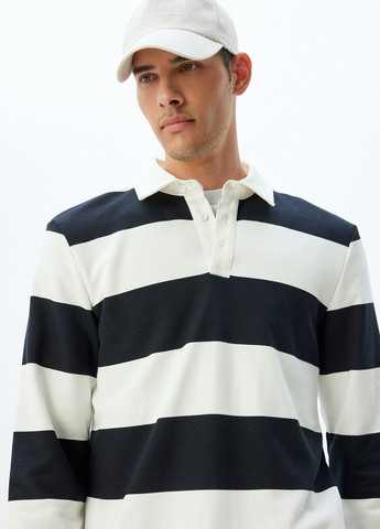 Цветная футболка-поло для мужчин KOTON в полоску