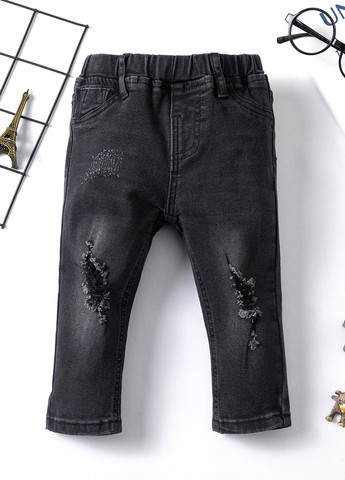 Темно-серые демисезонные джинсы SHEIN