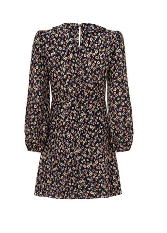 Черное кэжуал платье WKMF с цветочным принтом