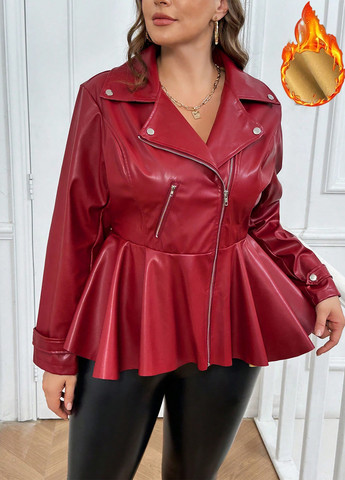 Червона демісезонна куртка косуха SHEIN