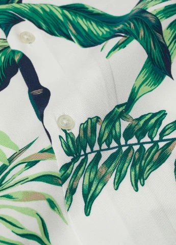 Белая рубашка с рисунком H&M