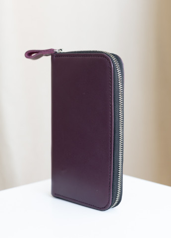 Женское портмоне-клатч ручной работы бордового цвета из натуральной кожи с легким глянцем Boorbon (253752034)