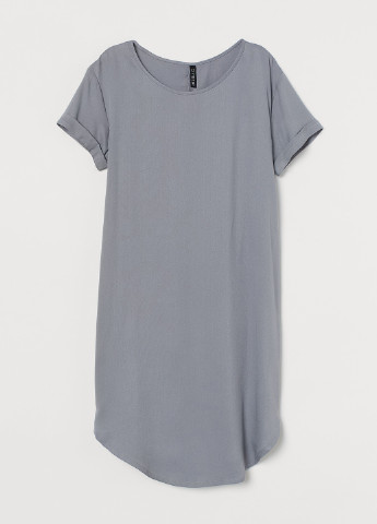 Темно-серое кэжуал платье платье-футболка H&M однотонное