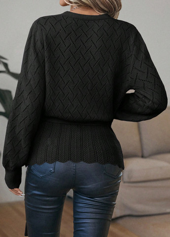 Черный демисезонный пуловер пуловер SHEIN