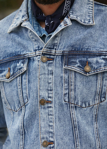 Блакитна демісезонна куртка SHEIN