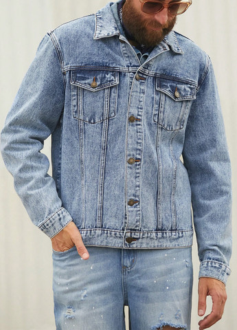 Блакитна демісезонна куртка SHEIN