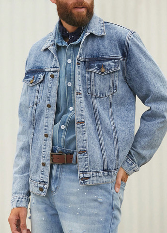 Блакитна демісезонна куртка SHEIN