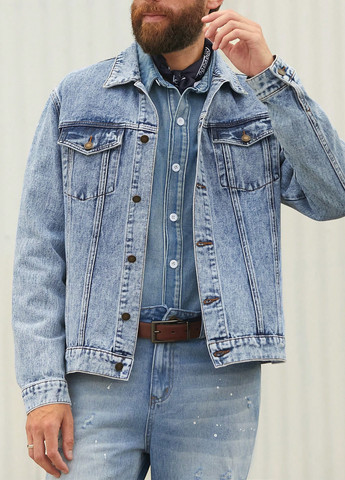 Блакитна демісезонна куртка SHEIN