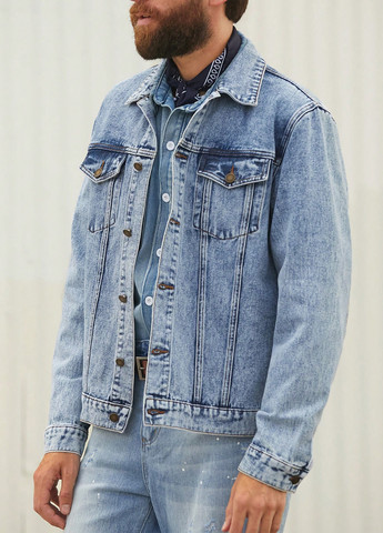 Блакитна демісезонна куртка SHEIN