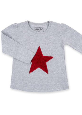 Красный демисезонный костюм десткий с объемной аппликацией (8401-98g-gray) Breeze