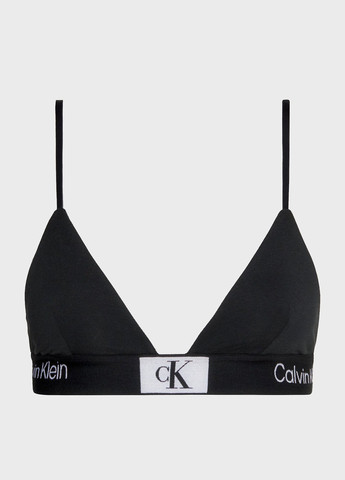 Чёрный триэнджел бюстгальтер Calvin Klein без косточек хлопок