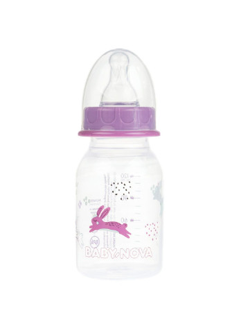 Бутылочка для кормления Декор 120 мл Розовый Baby-Nova (252192321)
