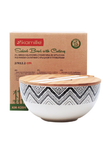 Миска Орнамент KM-4384 27х12.2 см 4 предмети Kamille (254732299)