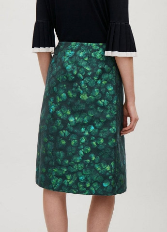 Зеленая кэжуал с абстрактным узором юбка Cos миди