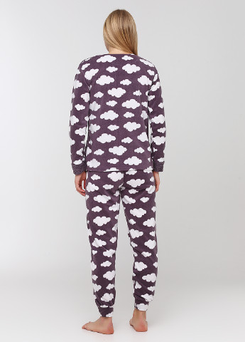 Фіолетова всесезон піжама (лонгслів, брюки) лонгслив + брюки Fawn