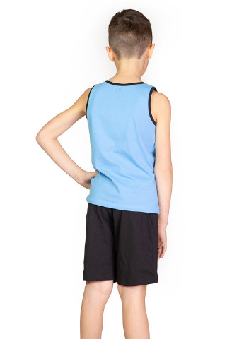 Блакитний літній комплект для хлопчика (майка з шортами) Kosta