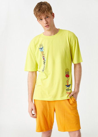Лаймовая летняя футболка KOTON