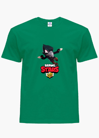 Зеленая демисезонная футболка детская ворон бравл старс (crow brawl stars)(9224-1023) MobiPrint
